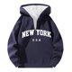 thumbnail image 3 of MHFRRA Sudadera con Capucha y Cremallera de Un Cuarto con Estampado de Letras, Suave y de Cobertura Total, Cómoda y Casual, Ideal para Uso Diario y Actividades Al Aire Libre Marina de guerra, 3 of 3