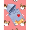 thumbnail image 3 of Welsh Corgi W Heart Balloon. Hoodie Women -Image by Shutterstock, Female Small, 3 of 4