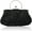Black, variant on Evening Clutch Bag for Women Kiss Lock Satin Purse Floral Handbag Wedding Purse Shoulder Clutch Party Bag with Chain