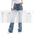 thumbnail image 3 of YuXingFu Linen Pants Women Tall Fashion Women Casual High Waist Pocket Solid Denim Comfortable Denim Jeans Light Blue S, 3 of 7