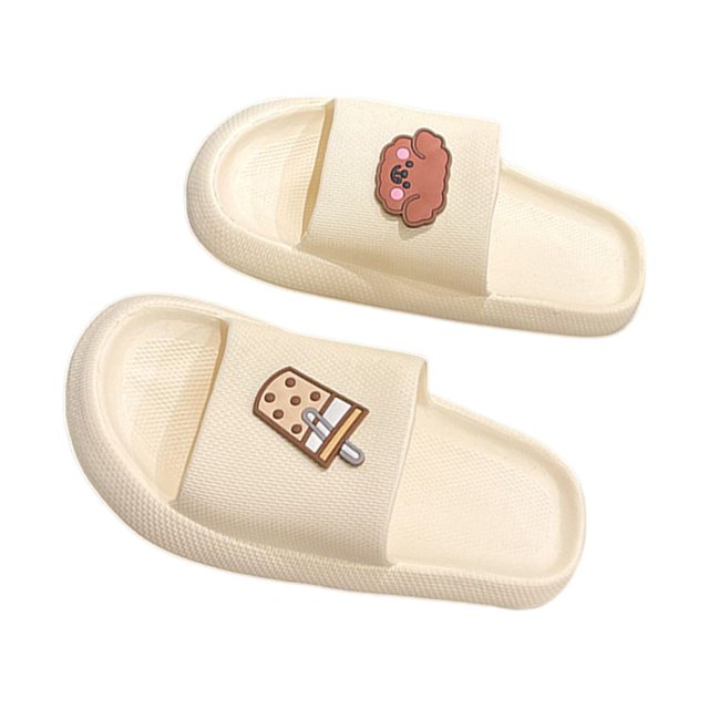 maskred Fashionable Men Slippers - Lightweight And Comfortable Easy To Clean Soft Thick Bottom Stylish Platform Open Toe White 38/39.1
