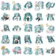 thumbnail image 4 of Pegatinas Hatsune Miku Anime, paquete de 65 unidades, dibujos animados decorativos, 4 of 5