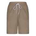 thumbnail image 3 of OGLCCG Mens Swim Trunks with Compression Liner 2 in 1 Quick Dry Bathing Suit Beach Shorts with Pockets Summer Vacation Swimwear,XL,Khaki, 3 of 5