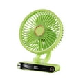 thumbnail image 2 of Ventilador de escritorio portátil con refrigeración personal, pantalla digital, 5 velocidades ajustables Verde, 2 of 9