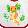 thumbnail image 4 of Inktastic Cute Orange and Green Axolotl Boys or Girls Baby Bib, 4 of 4