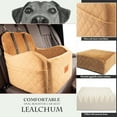 thumbnail image 3 of Lealchum Dog Booster Car Seat for Small/Medium Dogs, Puppy Booster Car Seat(Coffee, Medium), 3 of 6