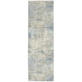 thumbnail image 3 of Nourison Solace Abstract Ivory/Grey/Blue 2'3" x 7'3" Area Rug, (2x7), 3 of 8