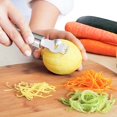 thumbnail image 5 of Stainless Steel Lemon Zester Grater with Channel Knife and Hanging Loop, 5 of 5