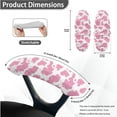 thumbnail image 6 of SCRAWLGOD Cow Print White Pink Comfy Office Chair Cover with Arm Rest Slipcovers Dustproof Desk Chair Slipcover Anti-Slip Universal Swivel Chair Protector, 3 PCS, L, 6 of 7