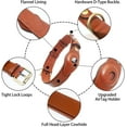 thumbnail image 4 of Dog Collar Compatible With Air Tag, Adjustable Natural Cowhide Leather Dog Collar, 4 of 5