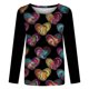 thumbnail image 4 of Blusa informal de manga larga con cuello redondo y estampado de amor para mujer Fridja  hkj2713, 4 of 5