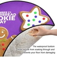 thumbnail image 3 of Gingerbread Cookies Cute Christmas Tree Mats Waterproof Tree Skirt, Purple Christmas Xmas Tree Stand Tray Mat Floor Protector Pad for Holiday Party Decoration, 28.3", 3 of 6