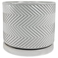 thumbnail image 1 of Planter Border Concepts, diseño de cruz de cerámica, 20 cm, color blanco, 1 of 1
