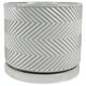 thumbnail image 1 of Planter Border Concepts, diseño de cruz de cerámica, 20 cm, color blanco, 1 of 1