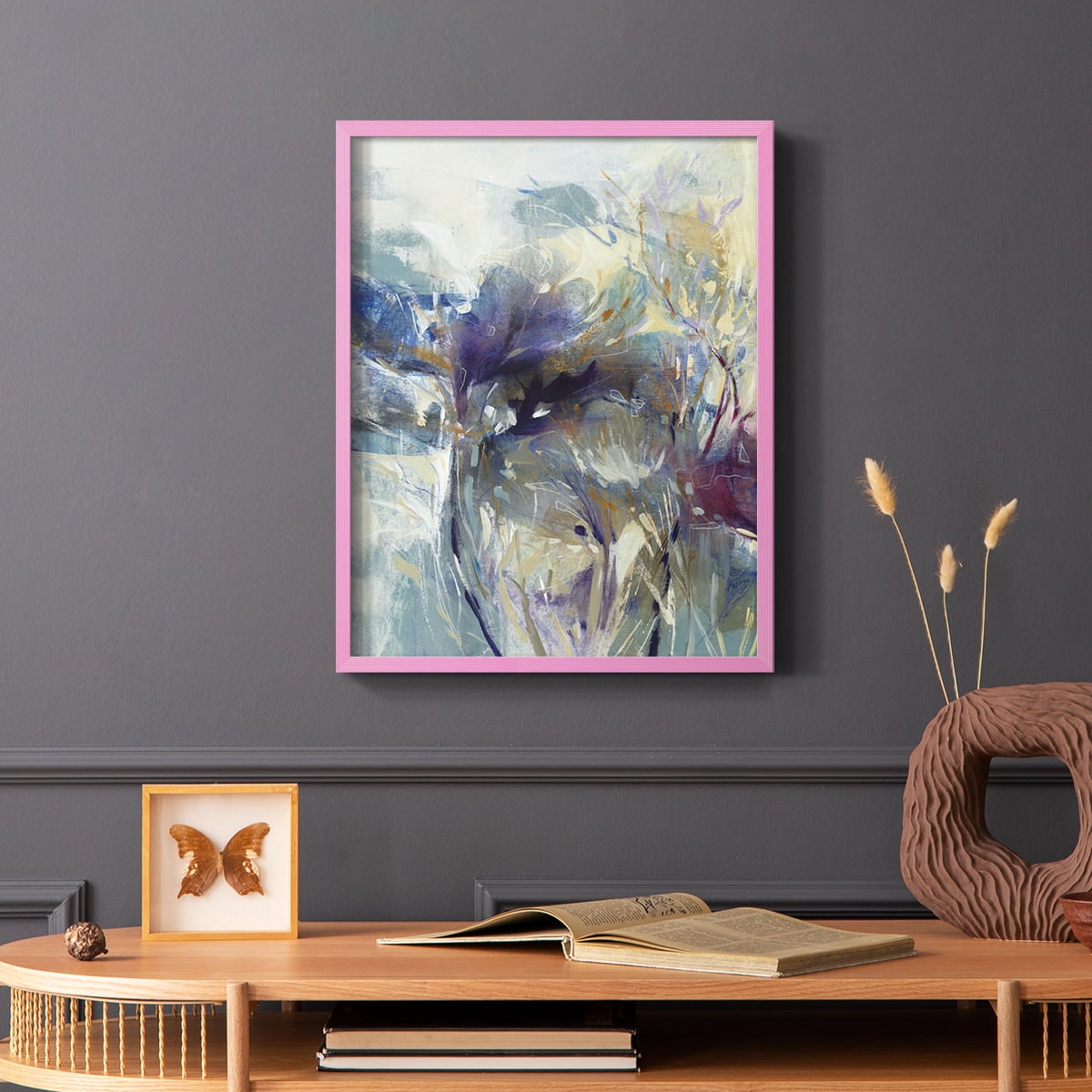 Meadow Saffron I in Pink Solid Wood 11 x 14 Framed Print