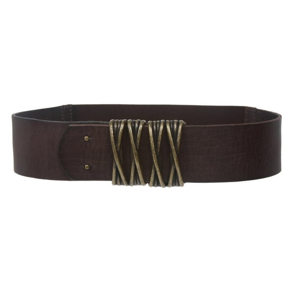 Women's 2 1/4" High Waist Pull-Through Full Grain Vintage Leather Stretch Belt