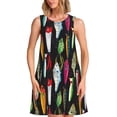 thumbnail image 1 of Disketp Colorful Fishing Lures para Vestido sin Mangas para Mujeres, Vestidos de Verano para Mujeres, Casual y Holgado para la Playa, 1 of 7