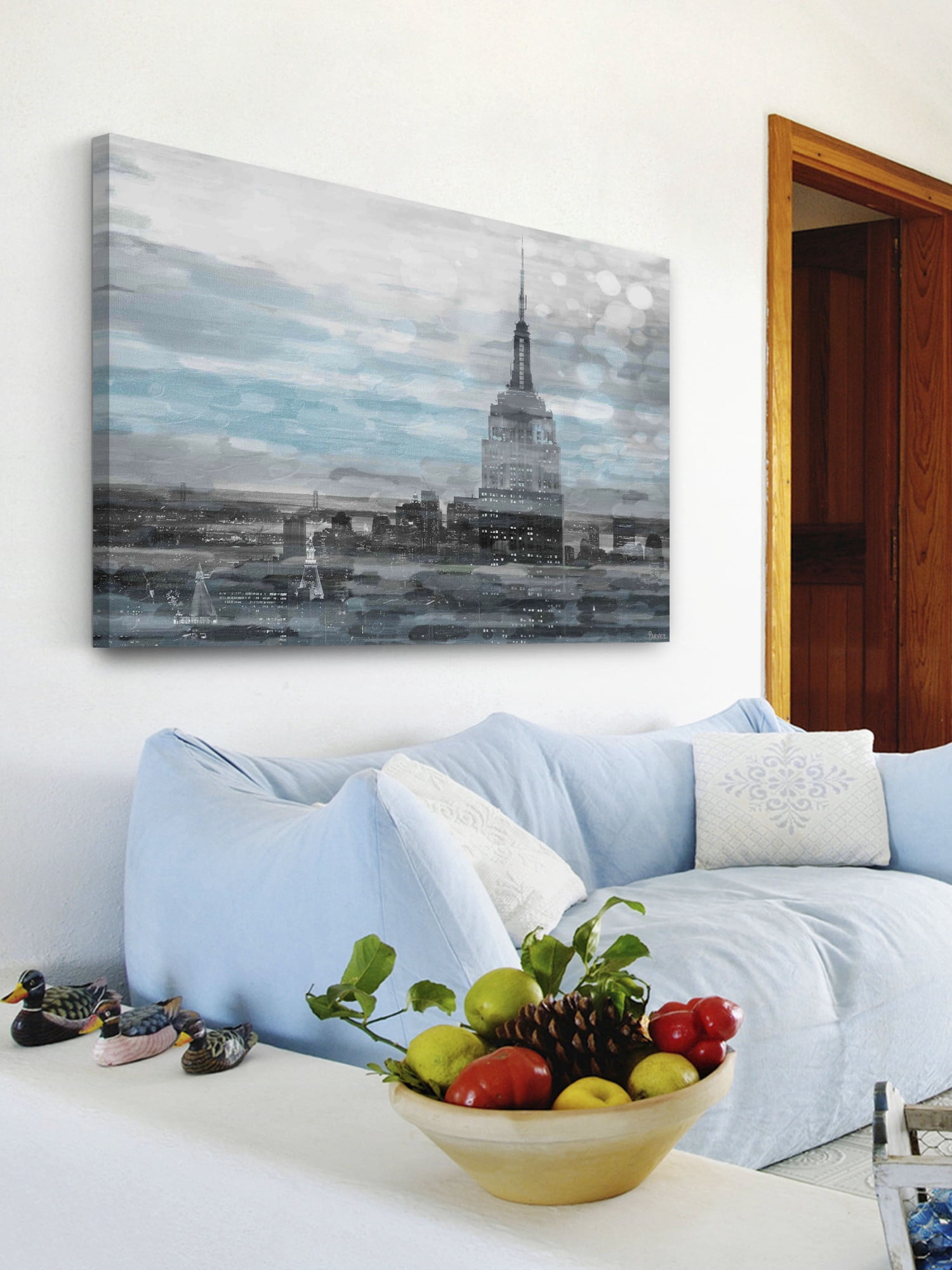 Parvez Taj "Blue City Hues" Print on Canvas