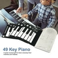 thumbnail image 2 of Roll Up Electronic Piano Keyboard 49 Keys Portable Foldable Music Keyboard with 16 Tones 10 Rhythms for Beginners Travel Practice, 2 of 6
