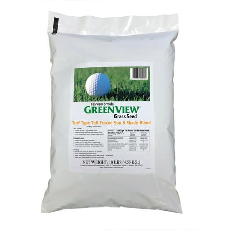 GreenView Fairway Formula Turf Type Tall Fescue Sun & Shade Grass Seed Blend, bag 10