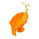 thumbnail image 4 of Jabonera de cerámica con autodrenaje, soporte para esponja, jabonera con forma de hoja Naranja, 4 of 9