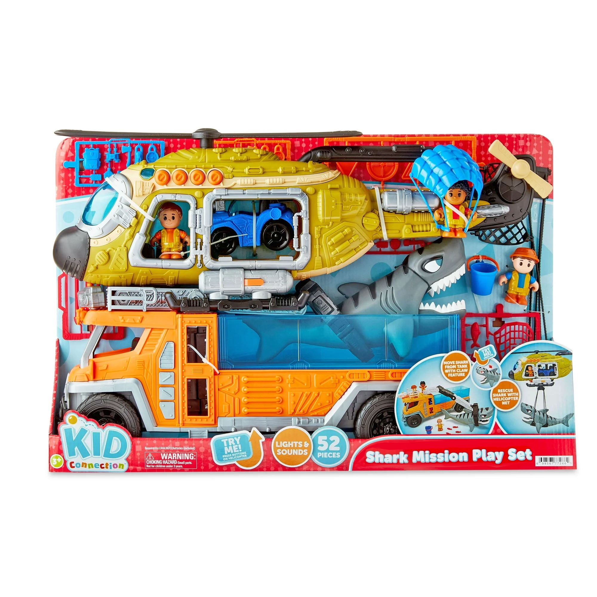 Kid Connection Shark Mission Play Set, 52 Pieces - Walmart.com