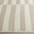 thumbnail image 4 of SAFAVIEH Montauk Raeyln Geometric Cotton Area Rug, Ivory/Light Grey, 6' x 6' Square, 4 of 8