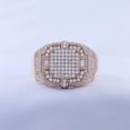 thumbnail image 3 of Dreamofdazzles Jewels 4.00 Ct Round Cut White Diamond Engagement Square Frame Anniversary Wedding Band Ring 14K Rose Gold Plated 925 Sterling Silver For Men's -10, 3 of 4
