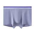 thumbnail image 2 of absanyy Mens Breathable Boxer Briefs 1-Pack for Big and Tall, Soft Cotton Underwear with Cooling Comfort Waistband, Extended Sizes L-4XL, Purple,Size L, 2 of 5