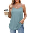 thumbnail image 2 of bnaln Vest Tops Women Sale Summer Tank Tops Sleeveless Spaghetti Strap Camisole Blouse Top Crew Neck Casual Beach Flowy Cami Shirts Y2K Going Out Tops Cute Tshirts Fashion Outfits, 2 of 7