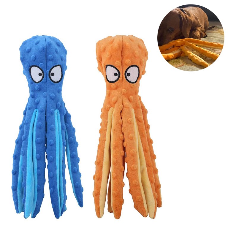 kitway Squeak Dog Toys-Reversible Octopus Dog Toys, Dog Puzzle Toy IQ  Training, Entertainment Toys for Boredom, Dog chew Toys Foraging Instinct