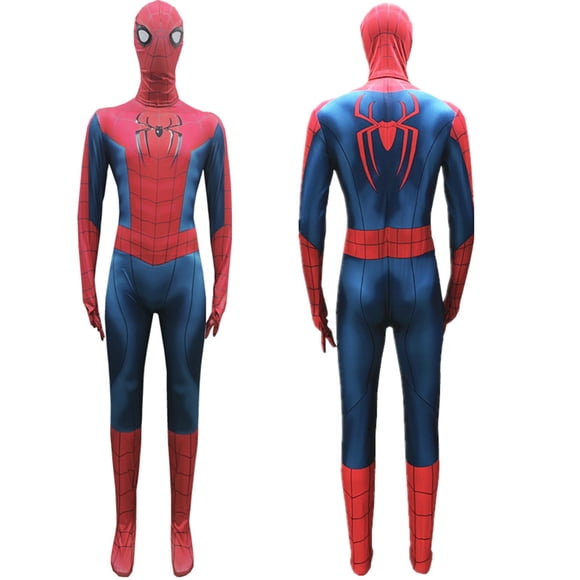 HTQWLP Traje de Cosplay del Hombre Araña Clásico, Mono Zentai Enterizo Completo Impreso en 3D, Disfraz de Superhéroe para Halloween y Eventos de Cosplay - 130