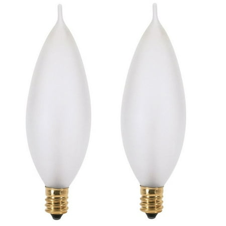 60w Candelabra Base Bulbs - Satco S3763 60W 120V CA10 Frosted E12 Candelabra Base Incandescent bulb - 2 BULBS