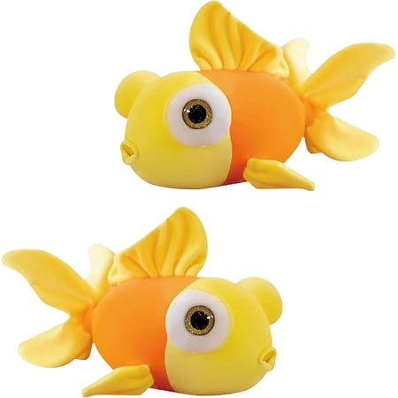 2PCS Goldfish Plush Animal Yellow 3D Cute Fish Plush Pillow | Toy Gift, 13.8 "
