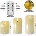 thumbnail image 2 of HAIDOLIANG 3PCS Flameless Candles with Remote Control, Battery Operated Candles LED Pillar Candle with Timer, 4'' 5'' 6'' Candles Set of 3 Pack, 2 of 14