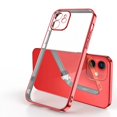 thumbnail image 3 of Luxury Square Silicone Clear Phone Case For iPhone 11 12 13 Pro Mini Xs Max X Xr Se 2020 7 8 Plus Soft Cover Plating Farme Shell, 3 of 5