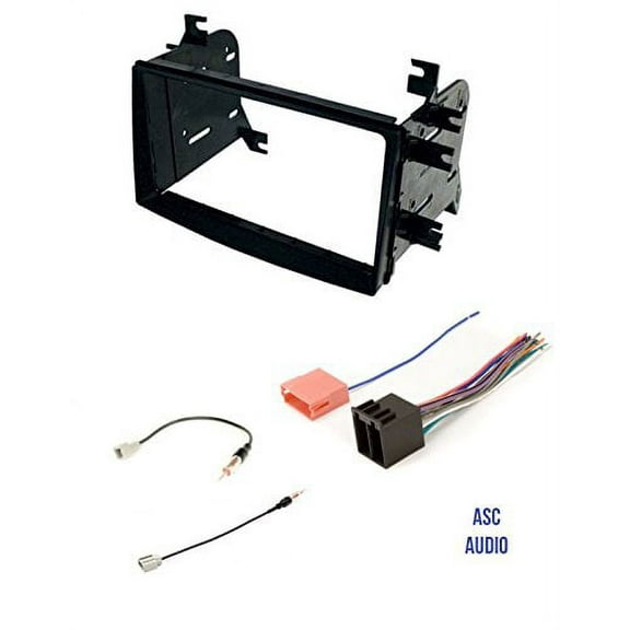ASC Car Stereo Radio Install Dash Kit, Wire Harness, and Antenna Adapter for installing an Aftermarket Double Din Radio for 2009 - 2010 Kia Optima and 2009 - 2014 Kia Sedona