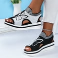 thumbnail image 3 of Dakaela Women's Orthopedic Sandals Walking Tennis Shoes Plantar Fasciitis Diabetic Summer Sneakers Black 6.5, 3 of 8