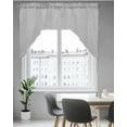 thumbnail image 5 of Grey Swag Valance for Windows 56'' x 36'', Modern Pure Gray Light Filtering Kitchen Curtains Valances for Bathroom/Living Room/Bedroom/Café, Rod Pocket Curtain Panel, 5 of 6