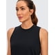 thumbnail image 3 of Remera CRZ YOGA de Algodón Pima, Cuello Alto, Crop Top Negro Talle L, 3 of 4
