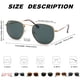 thumbnail image 5 of Gafas de Sol Pro Acme C8 con Montura Hexagonal Dorada y Lentes Grises, 5 of 6