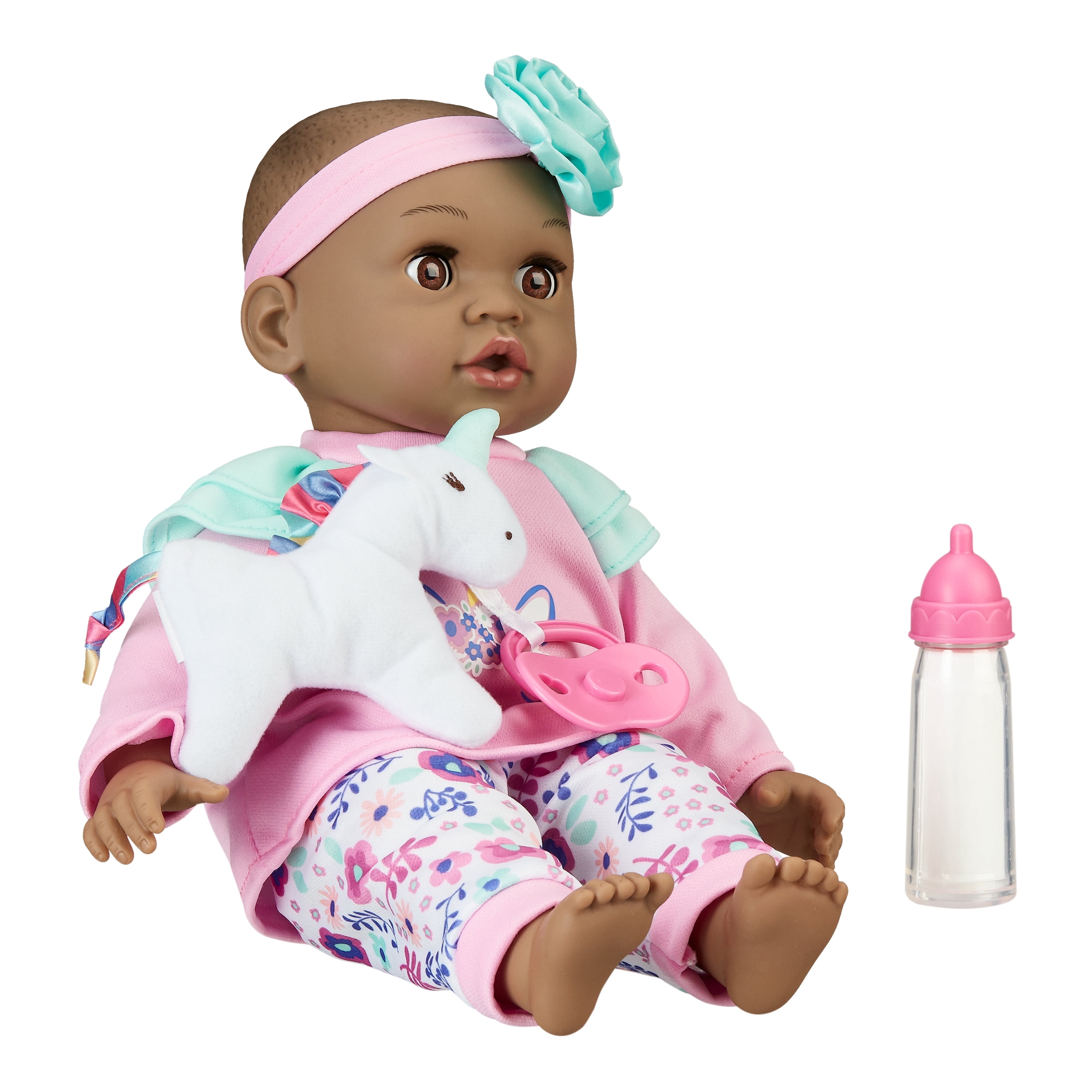 My Sweet Love African American Baby Doll Playset, 4 Pieces Included