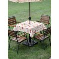 thumbnail image 5 of Square Outdoor Tablecloth with Umbrella Hole Pink White Cherry Blossom Outside Table Cloth Waterproof Patio Table Cover Farmhouse Petals Floral Zipper Tablecloths for Picnic Party Camping 54x54 Inch, 5 of 8