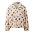 thumbnail image 4 of Women's Fuzzy Fleece Jacket Full Zip Up Lightweight Warm Soft Fleece Coat for Spring Fall Winter, 4 of 8