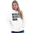 thumbnail image 3 of Worlds Okayest Mom Mothers Day Mama Women Plus Size Graphic Pullover Hoodie Brisco Brands 2X, 3 of 4