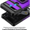 thumbnail image 3 of ORUYROP for Google Pixel 7 Case,Multi-Functional Pixel 7 Wallet Case with Card Holder,Sliding Camera Cover & Ring Holder Magnet Kickstand Protective Phone Case for Google Pixel 7 5G(2022),Purp, 3 of 7