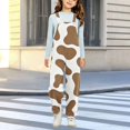thumbnail image 7 of Generic Teen Girl Cow Overalls Adjustable Straps Wide Leg Casual Jumpsuit Onesie, 7 of 7