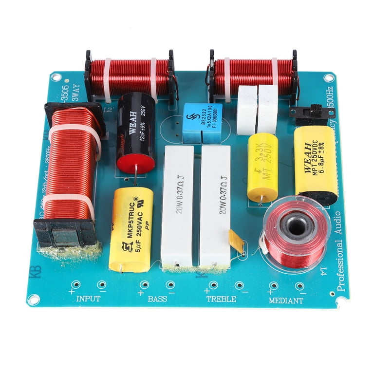3-Way Speaker Crossover Network - 300W Audio Frequency Divider for