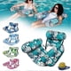 thumbnail image 2 of Inflatable Pool Lounge Chair with Pump Swimming Pool Seat Beach Water Bed Tropical Pattern Floating Hammock, 2 of 5