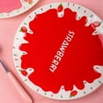 thumbnail image 4 of 1Pcs Ceramic Strawberry Plate for Western Food and Pasta Red Round Kitchen Food Dish, 4 of 8